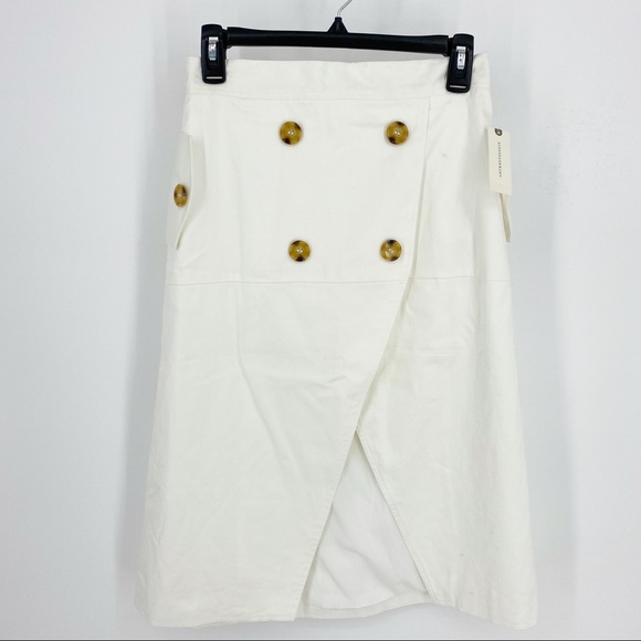 C/MEO Collective white button pencil skirt NWT - Picture 3 of 10